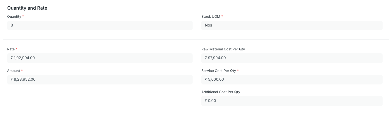 sco items row qty rate