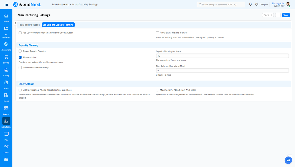 Allow Overtime Checkbox