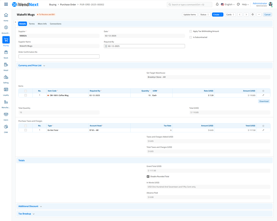 Ammending Purchase Order After Submit