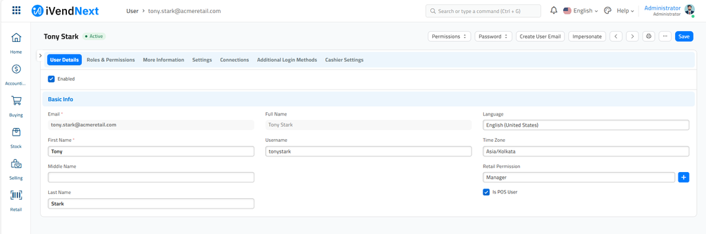 Enable User