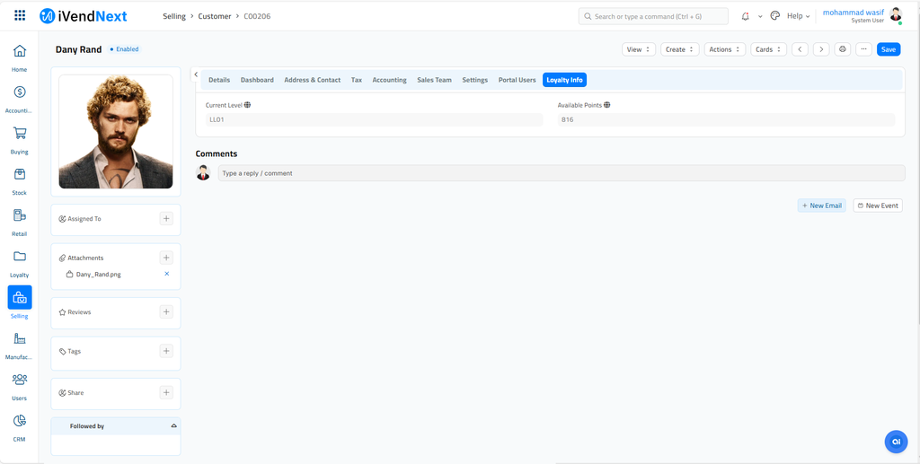 Loyalty Info Screen - Expanded