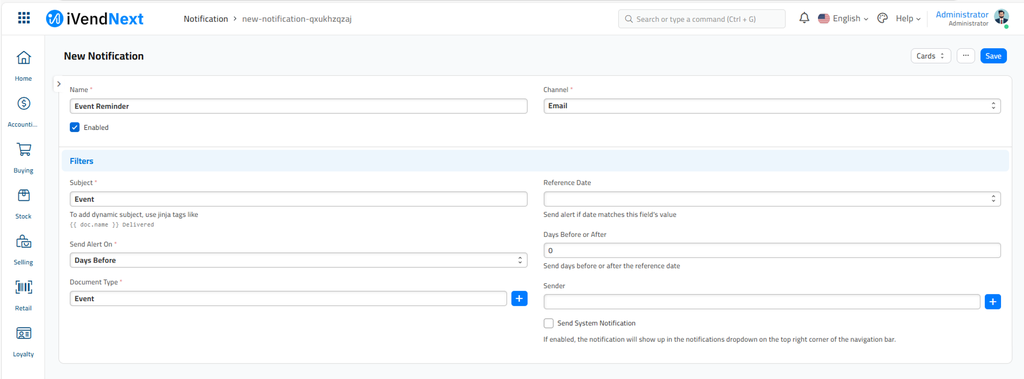 Notification Event Reminder