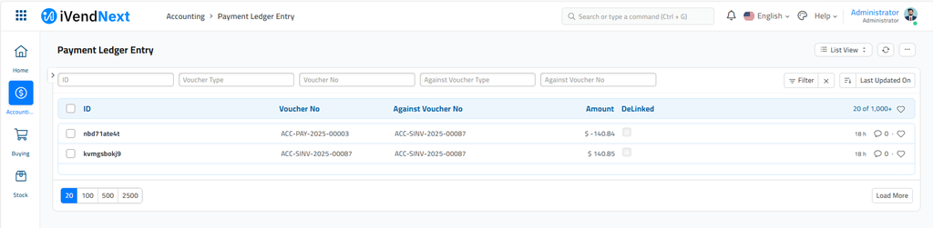 Payment Ledger Entry