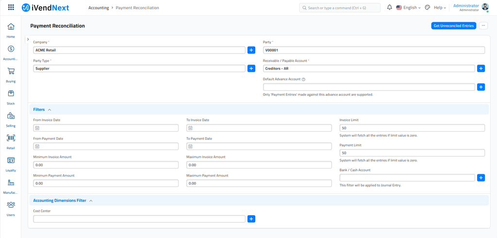 Payment Reconciliation