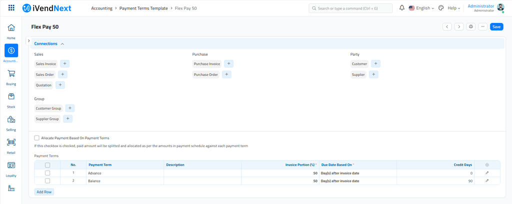 Payment Terms Template