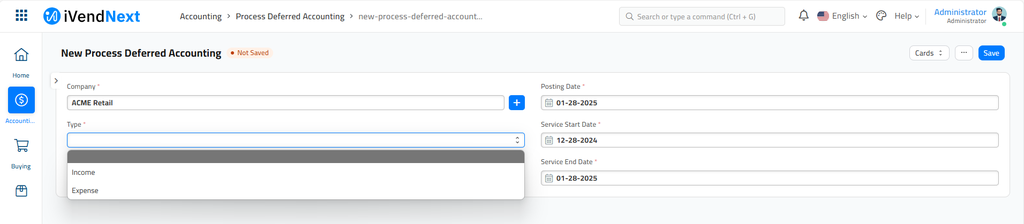 Process Deferred Accounting