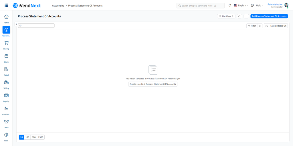 Process Statement of Accounts