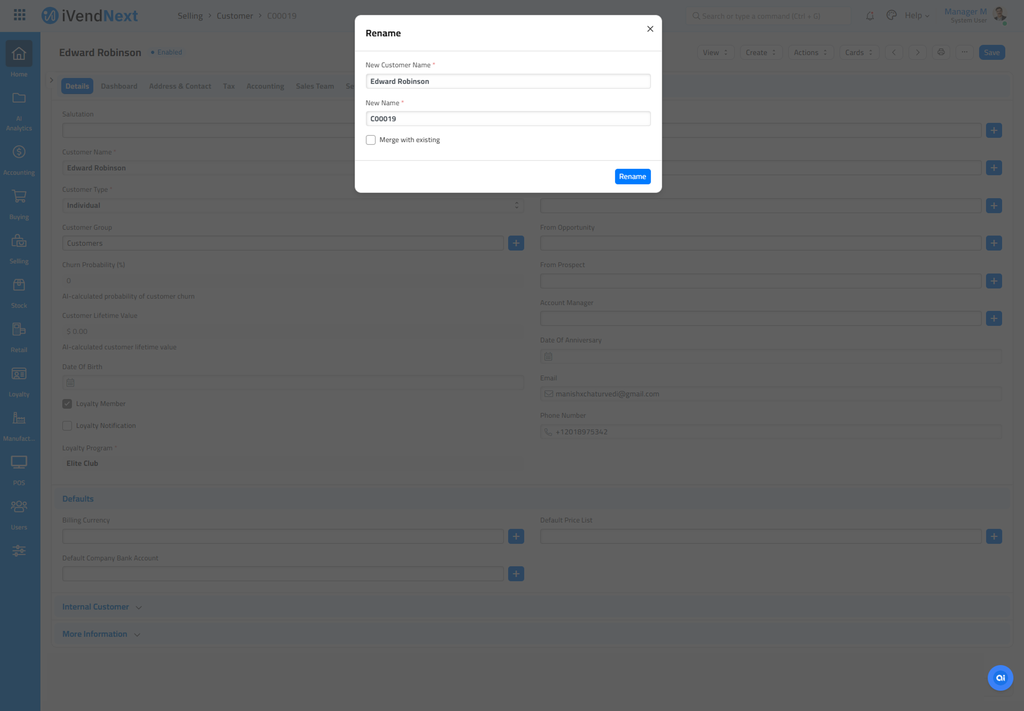 Rename Customer Image
