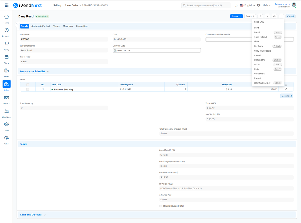 Sales Order - Duplicate Record