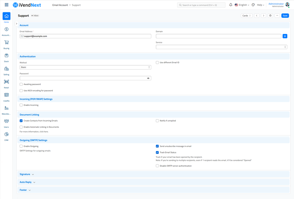 Support Email Account