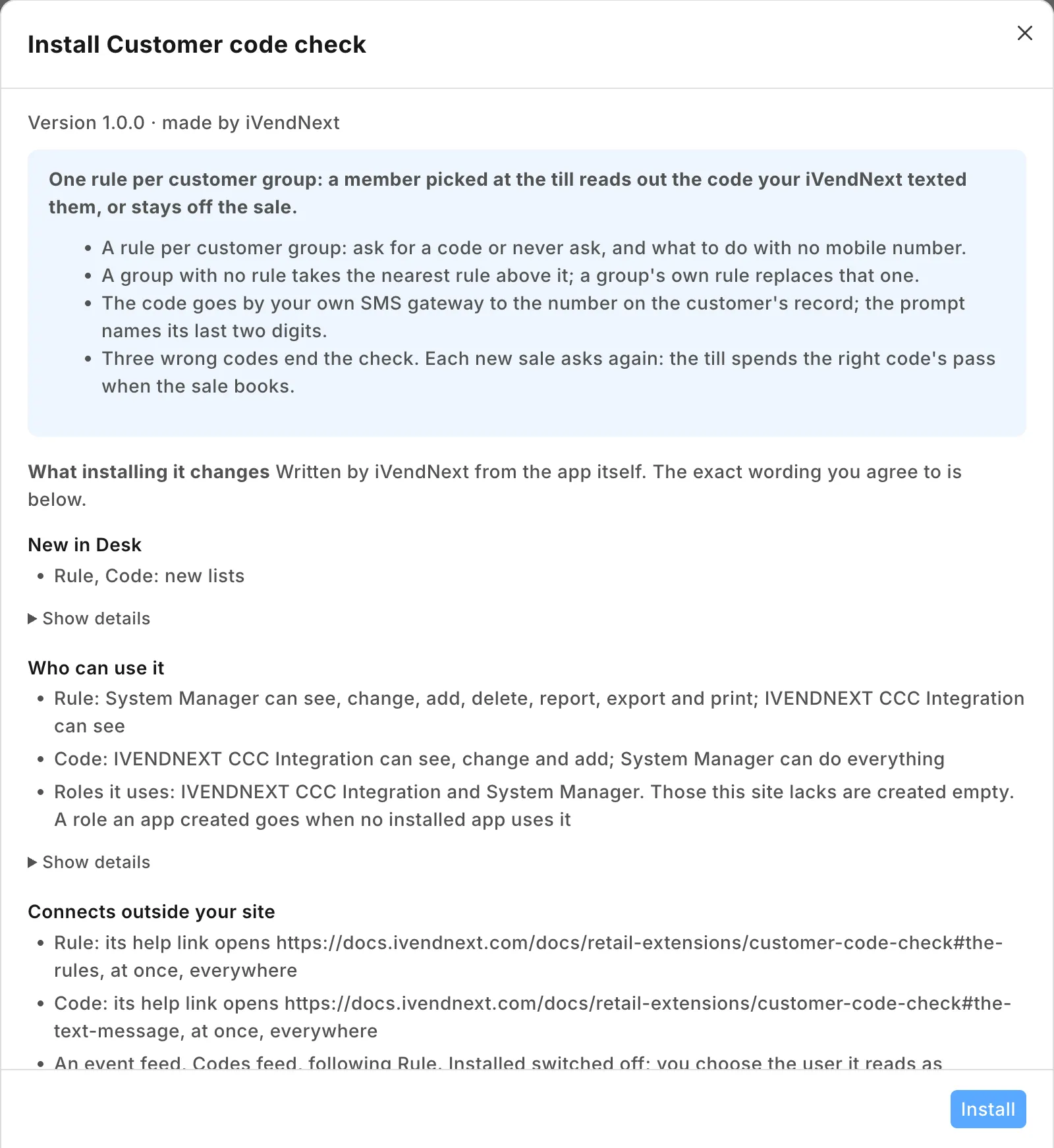 What installing Customer code check changes, read before you install it