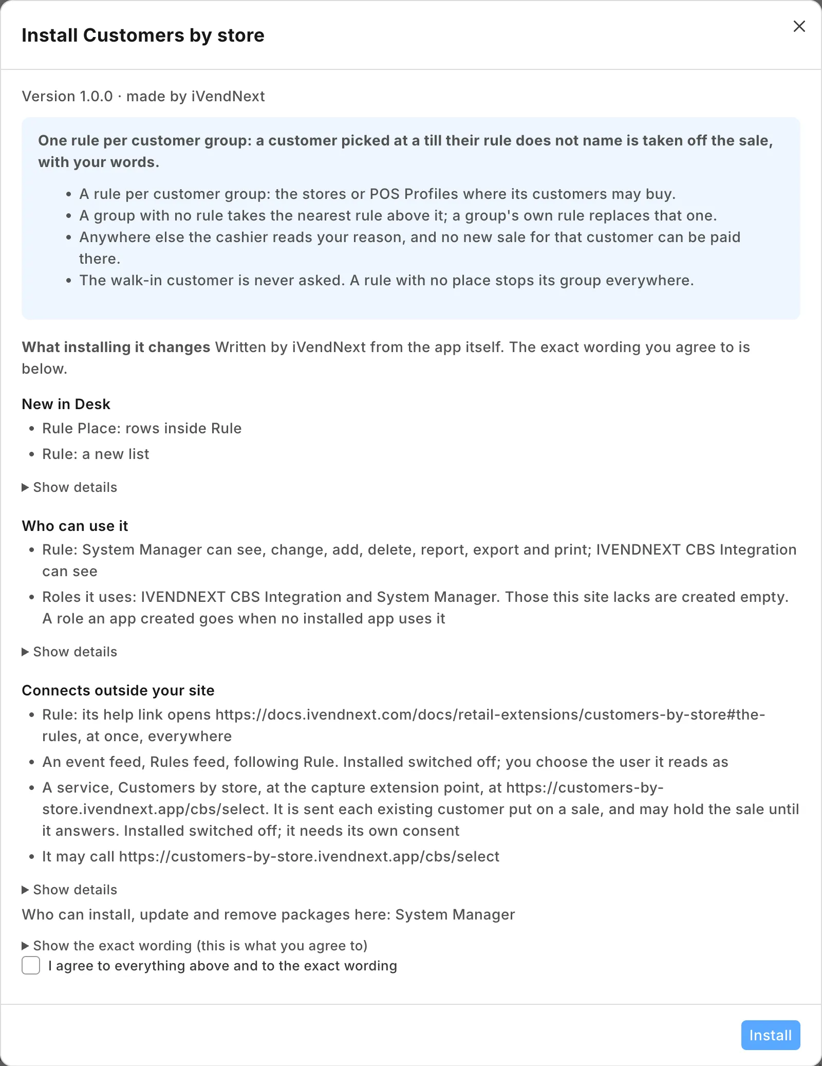 What installing Customers by store changes, read before you install it