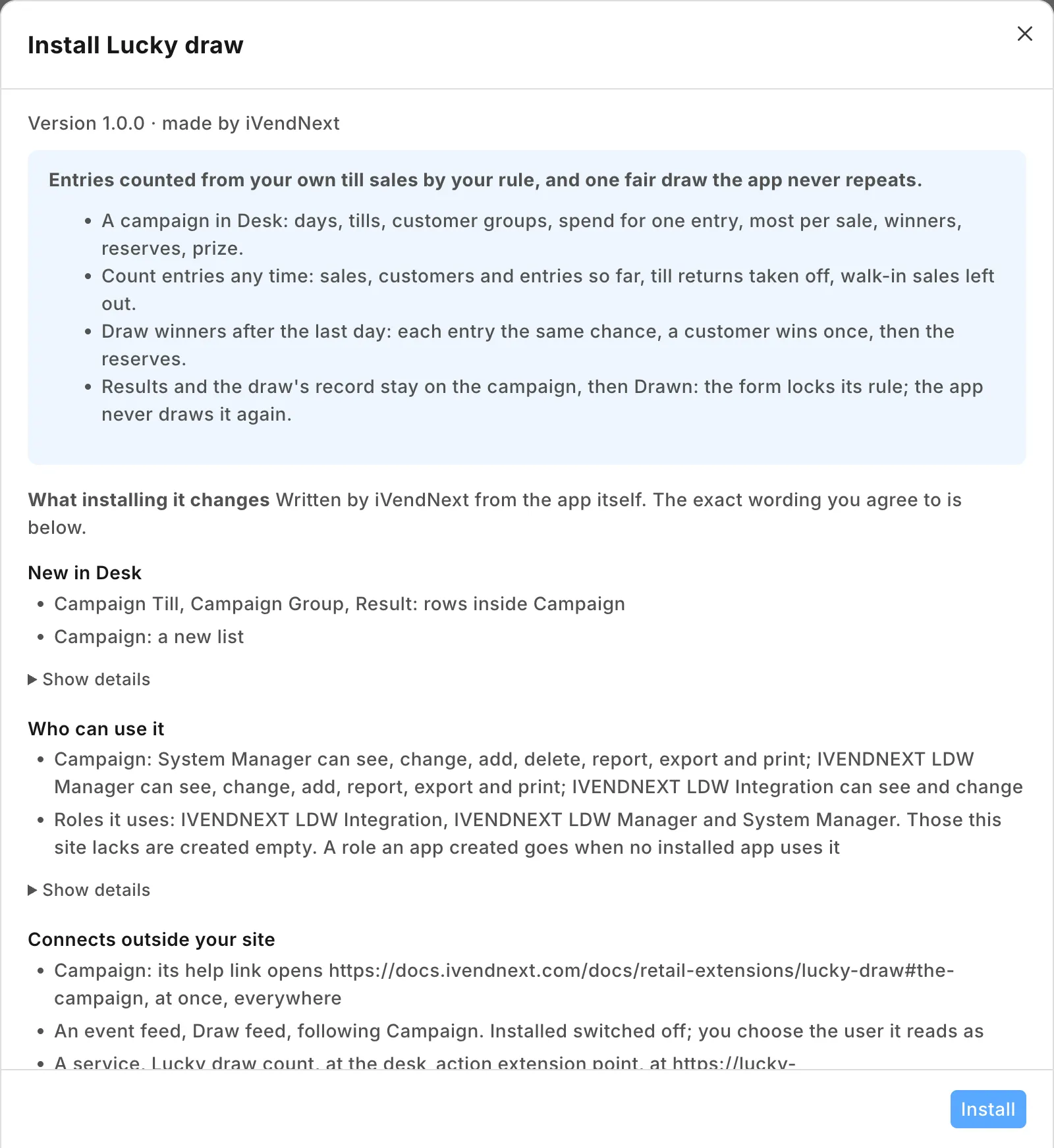 What installing Lucky draw changes, read before you install it