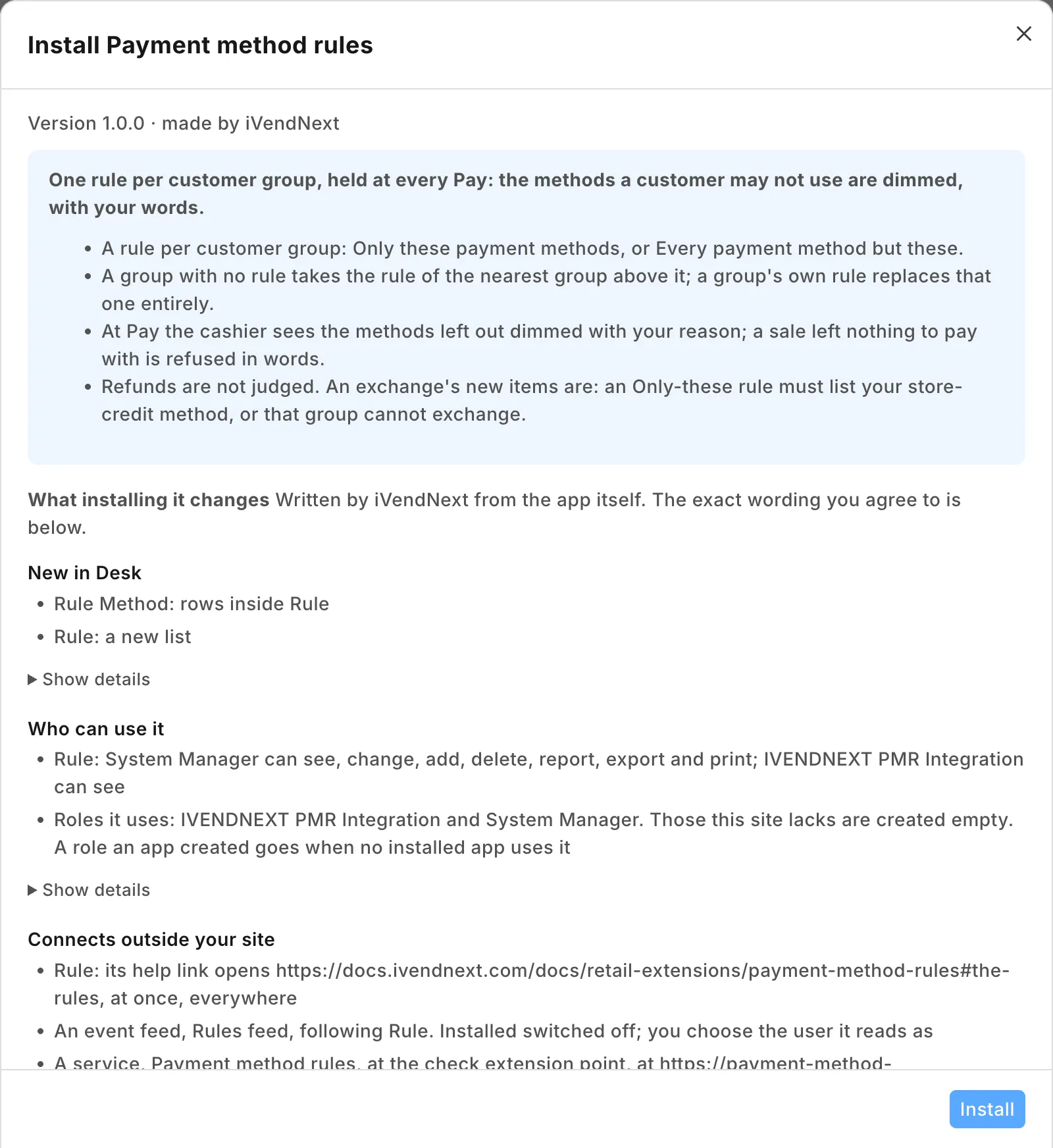 What installing Payment method rules changes, read before you install it