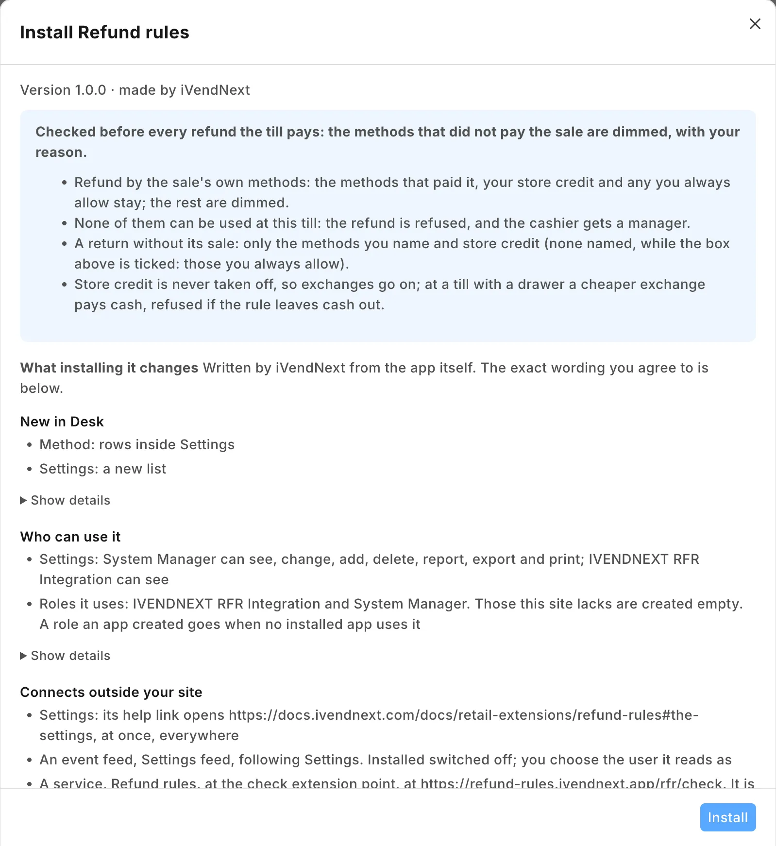 What installing Refund rules changes, read before you install it